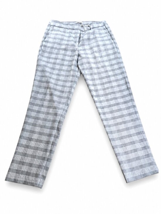 Adrienne Vittadini Pants - Adrienne Vittadini Gray Plaid Straight Leg Slack Office Workwear Pants Size 14
